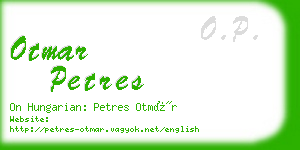 otmar petres business card